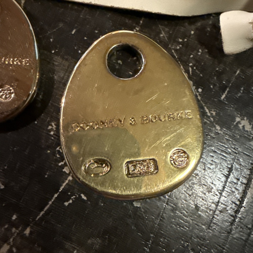 Dooney Bourke Orange Metal Duck Handbag Charm Hang Tag Replacement Set Of Two - Picture 8 of 8